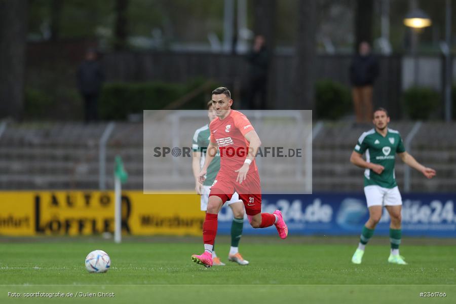 Tobias Beck, Sachs-Stadion, Schweinfurt, 25.04.2023, sport, action, Fussball, BFV, 33. Spieltag, Regionalliga Bayern, HAN, FCS, SpVgg Hankofen-Hailing, 1. FC Schweinfurt - Bild-ID: 2361766