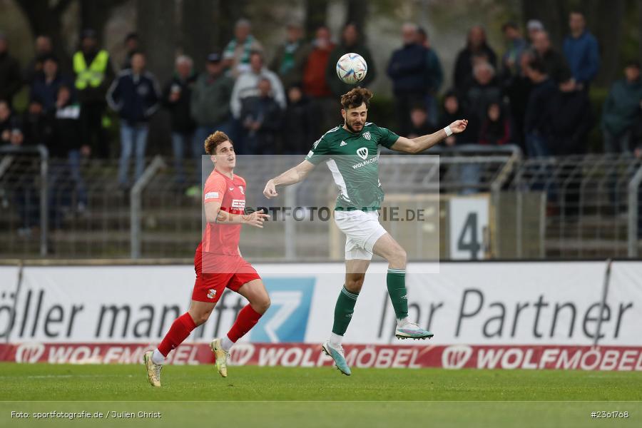 Lucas Zeller, Sachs-Stadion, Schweinfurt, 25.04.2023, sport, action, Fussball, BFV, 33. Spieltag, Regionalliga Bayern, HAN, FCS, SpVgg Hankofen-Hailing, 1. FC Schweinfurt - Bild-ID: 2361768