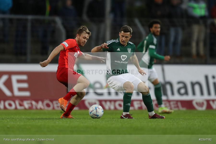 Brian Wagner, Sachs-Stadion, Schweinfurt, 25.04.2023, sport, action, Fussball, BFV, 33. Spieltag, Regionalliga Bayern, HAN, FCS, SpVgg Hankofen-Hailing, 1. FC Schweinfurt - Bild-ID: 2361782