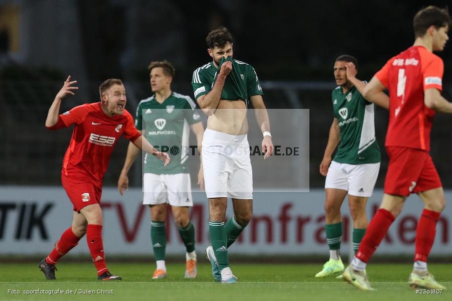 Lucas Zeller, Sachs-Stadion, Schweinfurt, 25.04.2023, sport, action, Fussball, BFV, 33. Spieltag, Regionalliga Bayern, HAN, FCS, SpVgg Hankofen-Hailing, 1. FC Schweinfurt - Bild-ID: 2361807