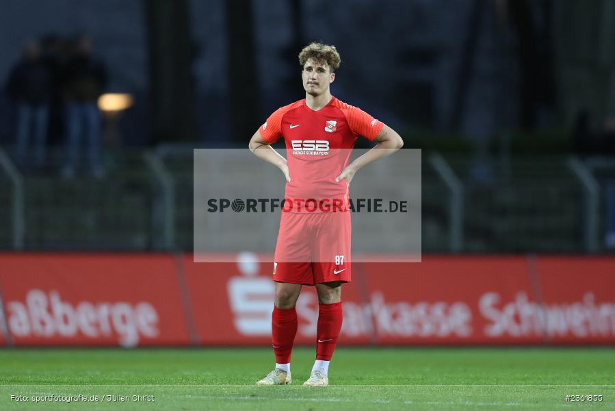 Andreas Wagner, Sachs-Stadion, Schweinfurt, 25.04.2023, sport, action, Fussball, BFV, 33. Spieltag, Regionalliga Bayern, HAN, FCS, SpVgg Hankofen-Hailing, 1. FC Schweinfurt - Bild-ID: 2361855