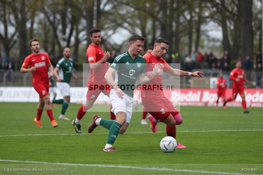 Tim Kraus, Sachs-Stadion, Schweinfurt, 26.04.2023, sport, action, Fussball, BFV, 33. Spieltag, Regionalliga Bayern, HAN, FCS, SpVgg Hankofen-Hailing, 1. FC Schweinfurt - Bild-ID: 2361887