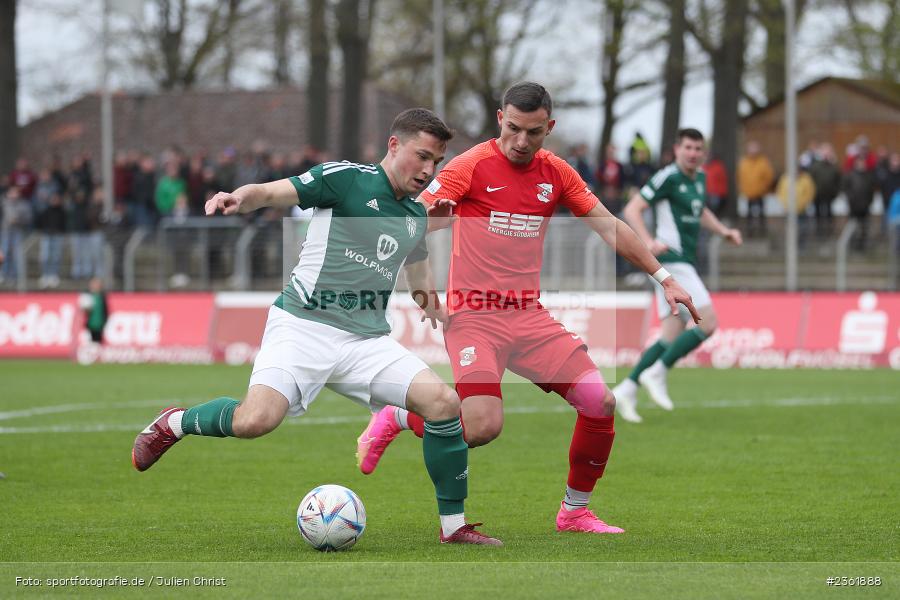 Tim Kraus, Sachs-Stadion, Schweinfurt, 26.04.2023, sport, action, Fussball, BFV, 33. Spieltag, Regionalliga Bayern, HAN, FCS, SpVgg Hankofen-Hailing, 1. FC Schweinfurt - Bild-ID: 2361888