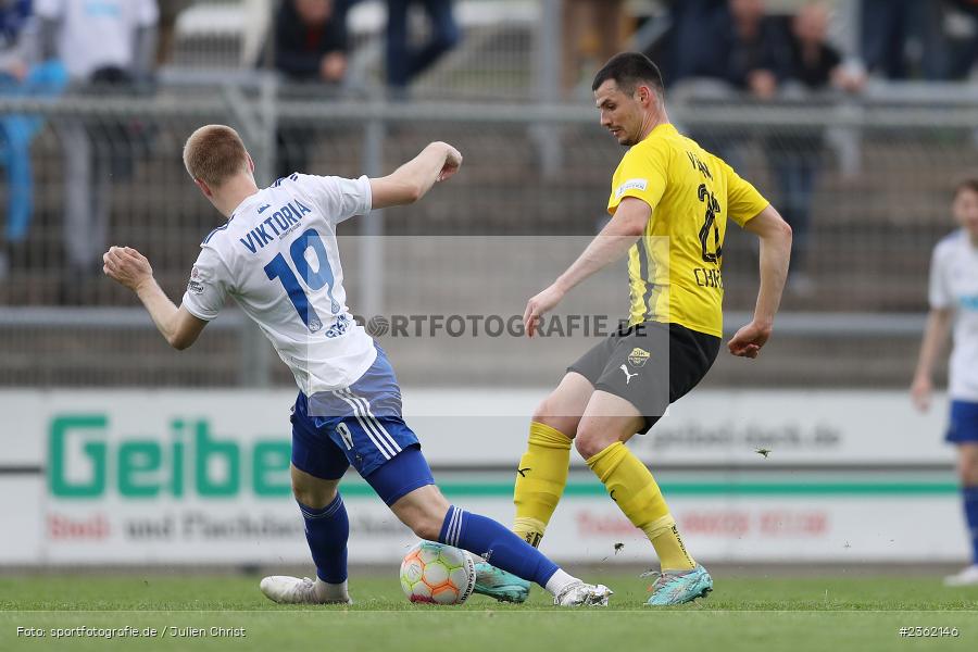 Lukas Chrubasik, Stadion am Schönbusch, Aschaffenburg, 28.04.2023, sport, action, Fussball, BFV, 34. Spieltag, Regionalliga Bayern, DJK, SVA, DJK Vilzing, SV Viktoria Aschaffenburg - Bild-ID: 2362146