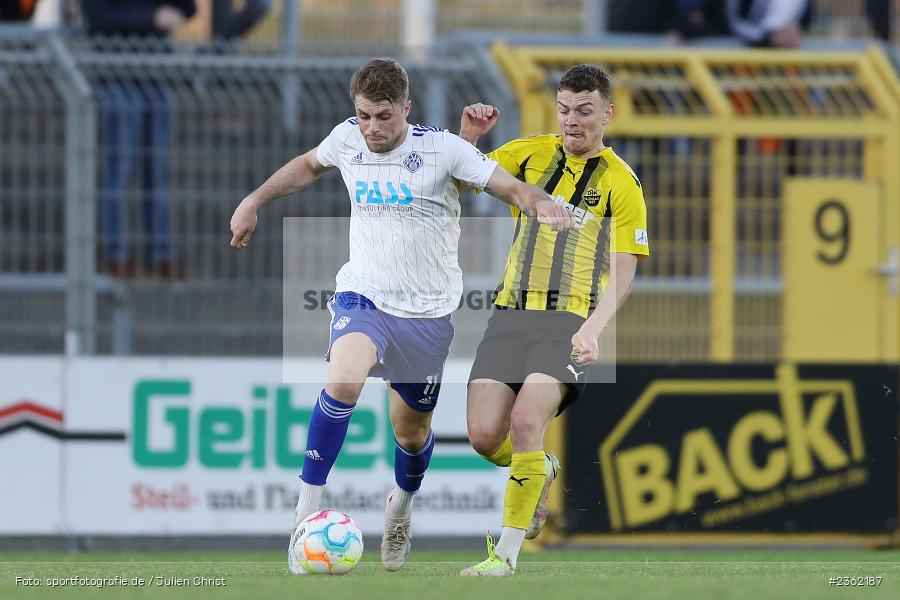 Florian Pieper, Stadion am Schönbusch, Aschaffenburg, 28.04.2023, sport, action, Fussball, BFV, 34. Spieltag, Regionalliga Bayern, DJK, SVA, DJK Vilzing, SV Viktoria Aschaffenburg - Bild-ID: 2362187