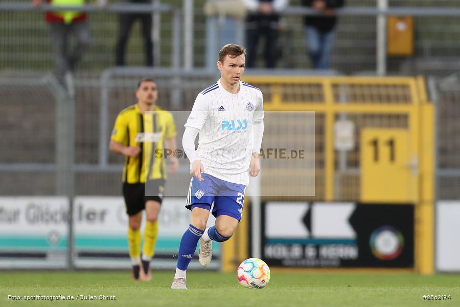 Tom Schulz, Stadion am Schönbusch, Aschaffenburg, 28.04.2023, sport, action, Fussball, BFV, 34. Spieltag, Regionalliga Bayern, DJK, SVA, DJK Vilzing, SV Viktoria Aschaffenburg - Bild-ID: 2362194