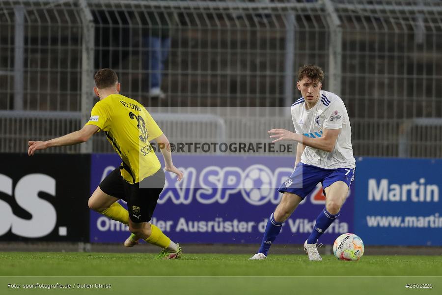 Benedict Laverty, Stadion am Schönbusch, Aschaffenburg, 28.04.2023, sport, action, Fussball, BFV, 34. Spieltag, Regionalliga Bayern, DJK, SVA, DJK Vilzing, SV Viktoria Aschaffenburg - Bild-ID: 2362226