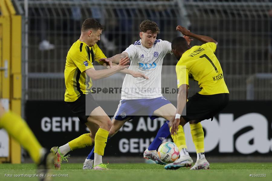 Benedict Laverty, Stadion am Schönbusch, Aschaffenburg, 28.04.2023, sport, action, Fussball, BFV, 34. Spieltag, Regionalliga Bayern, DJK, SVA, DJK Vilzing, SV Viktoria Aschaffenburg - Bild-ID: 2362232
