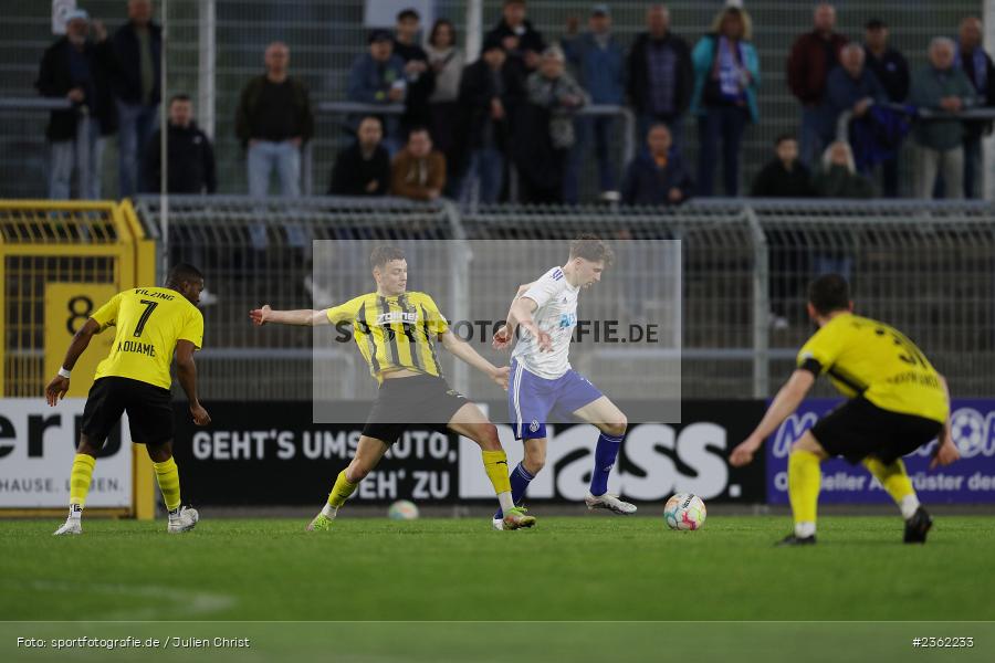 Benedict Laverty, Stadion am Schönbusch, Aschaffenburg, 28.04.2023, sport, action, Fussball, BFV, 34. Spieltag, Regionalliga Bayern, DJK, SVA, DJK Vilzing, SV Viktoria Aschaffenburg - Bild-ID: 2362233