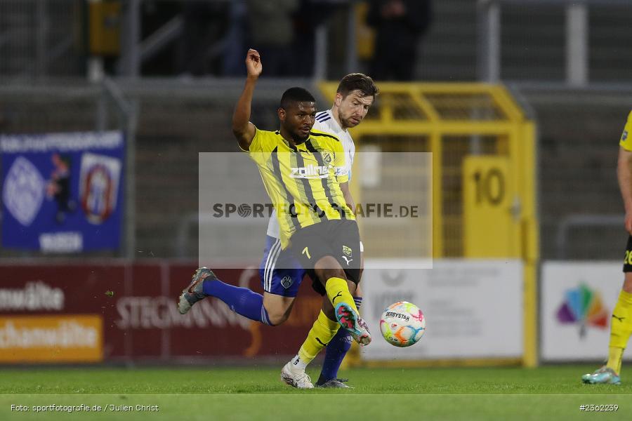Ben Kouame, Stadion am Schönbusch, Aschaffenburg, 28.04.2023, sport, action, Fussball, BFV, 34. Spieltag, Regionalliga Bayern, DJK, SVA, DJK Vilzing, SV Viktoria Aschaffenburg - Bild-ID: 2362239