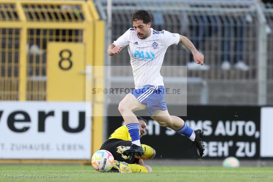 Clay Verkaj, Stadion am Schönbusch, Aschaffenburg, 28.04.2023, sport, action, Fussball, BFV, 34. Spieltag, Regionalliga Bayern, DJK, SVA, DJK Vilzing, SV Viktoria Aschaffenburg - Bild-ID: 2362257