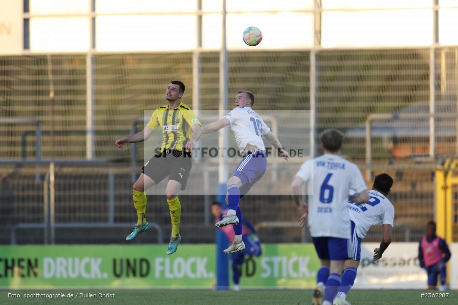Lukas Chrubasik, Stadion am Schönbusch, Aschaffenburg, 28.04.2023, sport, action, Fussball, BFV, 34. Spieltag, Regionalliga Bayern, DJK, SVA, DJK Vilzing, SV Viktoria Aschaffenburg - Bild-ID: 2362287