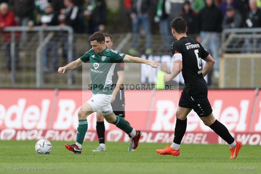 Tim Kraus, Sachs-Stadion, Schweinfurt, 29.04.2023, sport, action, Fussball, BFV, 34. Spieltag, Regionalliga Bayern, ANS, FCS, SpVgg Ansbach, 1. FC Schweinfurt - Bild-ID: 2362465