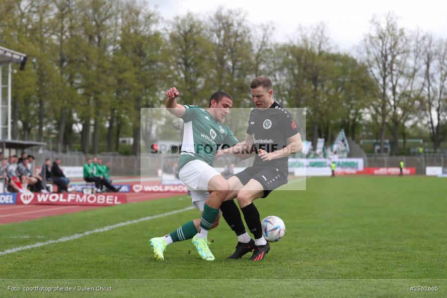 Dominic Noa Schmidt, Sachs-Stadion, Schweinfurt, 29.04.2023, sport, action, Fussball, BFV, 34. Spieltag, Regionalliga Bayern, ANS, FCS, SpVgg Ansbach, 1. FC Schweinfurt - Bild-ID: 2362665