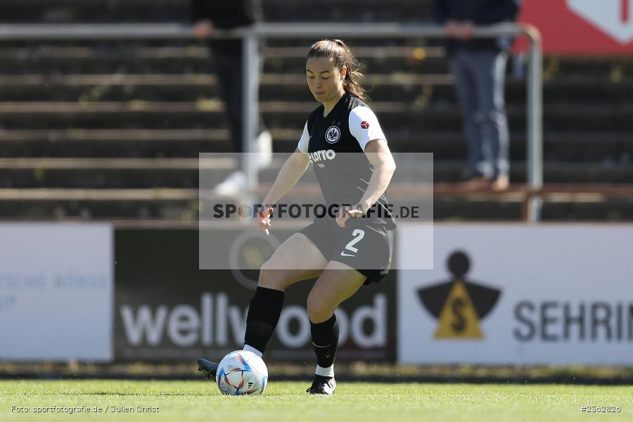 Franziska Sinclair, Riederwaldstadion, Frankfurt, 30.04.2023, sport, action, Fussball, DFB, 22. Spieltag, 2. Frauen-Bundesliga, RBL, SGE, RB Leipzig, Eintracht Frankfurt II - Bild-ID: 2362826 Franziska Sinclair, Riederwaldstadion, Frankfurt, 30.04.2023, sport, action, Fussball, DFB, 22. Spieltag, 2. Frauen-Bundesliga, RBL, SGE, RB Leipzig, Eintracht Frankfurt II - Bild-ID: 2362826