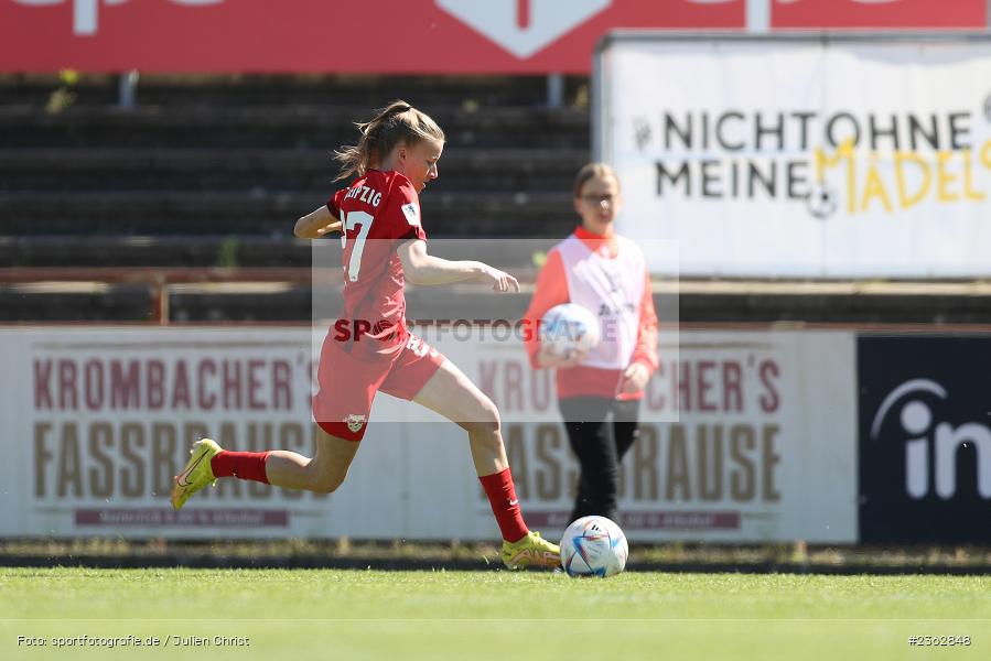 Marlene Müller, Riederwaldstadion, Frankfurt, 30.04.2023, sport, action, Fussball, DFB, 22. Spieltag, 2. Frauen-Bundesliga, RBL, SGE, RB Leipzig, Eintracht Frankfurt II - Bild-ID: 2362848 Marlene Müller, Riederwaldstadion, Frankfurt, 30.04.2023, sport, action, Fussball, DFB, 22. Spieltag, 2. Frauen-Bundesliga, RBL, SGE, RB Leipzig, Eintracht Frankfurt II - Bild-ID: 2362848