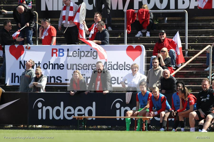 Riederwaldstadion, Frankfurt, 30.04.2023, sport, action, Fussball, DFB, 22. Spieltag, 2. Frauen-Bundesliga, RBL, SGE, RB Leipzig, Eintracht Frankfurt II - Bild-ID: 2362952 Riederwaldstadion, Frankfurt, 30.04.2023, sport, action, Fussball, DFB, 22. Spieltag, 2. Frauen-Bundesliga, RBL, SGE, RB Leipzig, Eintracht Frankfurt II - Bild-ID: 2362952