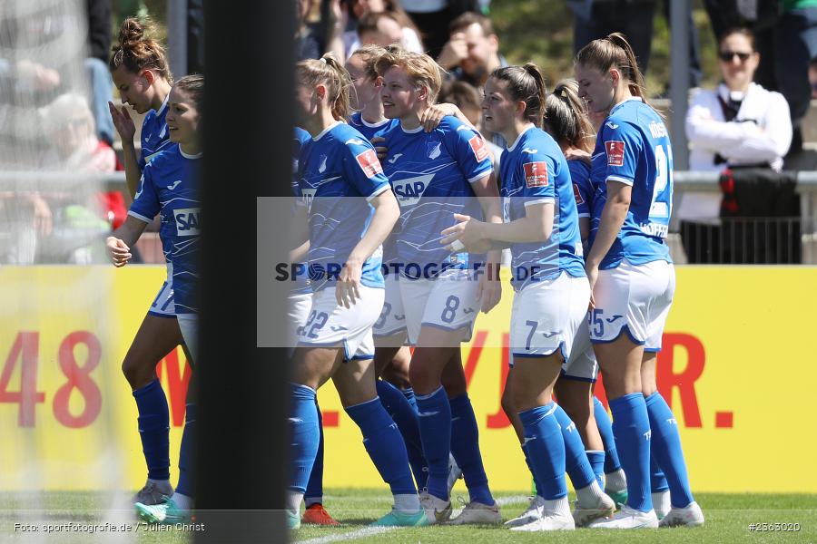 Stadion am Brentanobad, Frankfurt, 30.04.2023, sport, action, Fussball, DFB, 18. Spieltag, FLYERALARM Frauen-Bundesliga, TSG, SGE, TSG Hoffenheim, Eintracht Frankfurt - Bild-ID: 2363020 Stadion am Brentanobad, Frankfurt, 30.04.2023, sport, action, Fussball, DFB, 18. Spieltag, FLYERALARM Frauen-Bundesliga, TSG, SGE, TSG Hoffenheim, Eintracht Frankfurt - Bild-ID: 2363020