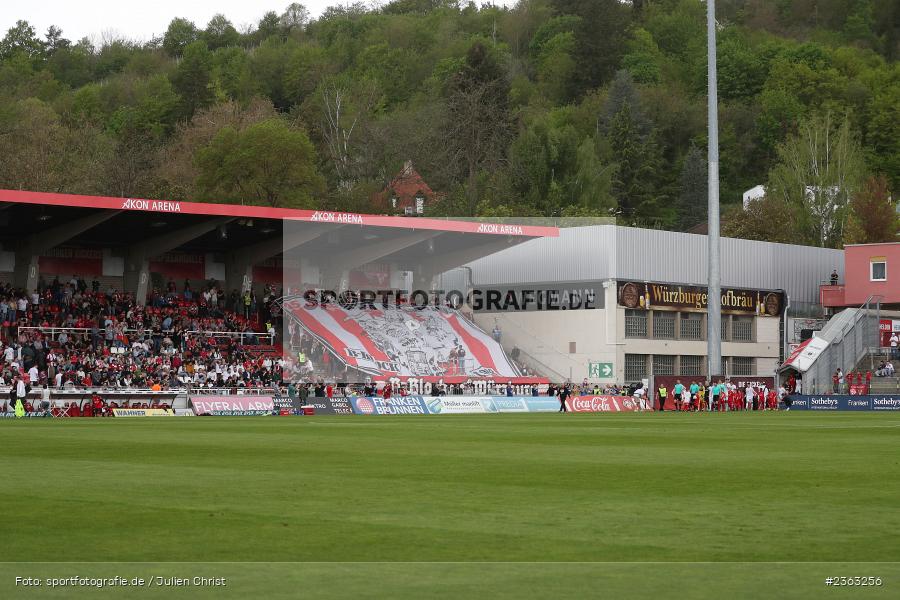 B-Block Würzburg, Fans, Choreo, Choreografie, FLYERALARM Arena, Würzburg, 05.05.2023, sport, action, Fussball, BFV, 35. Spieltag, Regionalliga Bayern, FCB, FWK, FC Bayern München II, FC Würzburger Kickers - Bild-ID: 2363256