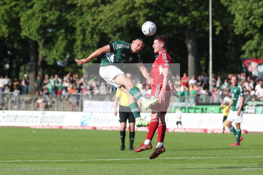 Dominic Noa Schmidt, Sachs-Stadion, Schweinfurt, 26.05.2023, sport, action, BFV, Fussball, 38. Spieltag, Regionalliga Bayern, UHG, FC05, SpVgg Unterhaching, 1. FC Schweinfurt - Bild-ID: 2366111 Dominic Noa Schmidt, Sachs-Stadion, Schweinfurt, 26.05.2023, sport, action, BFV, Fussball, 38. Spieltag, Regionalliga Bayern, UHG, FC05, SpVgg Unterhaching, 1. FC Schweinfurt - Bild-ID: 2366111