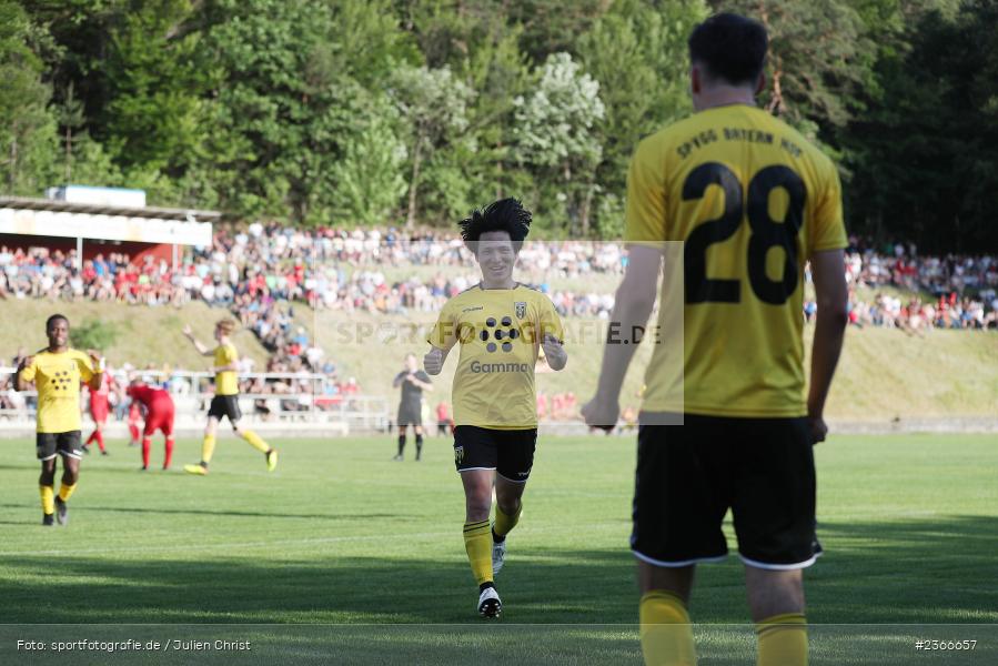 Torjubel, Yuma Mukoyama, Kohlenberg-Arena, Fuchsstadt, 31.05.2023, sport, action, BFV, Fussball, 1. Spieltag, Relegation, Landesliga Nordwest, Bayernliga, HOF, FCF, SpVgg Bayern Hof, FC Fuchsstadt - Bild-ID: 2366657