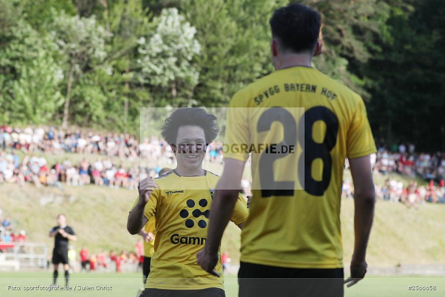 Torjubel, Yuma Mukoyama, Kohlenberg-Arena, Fuchsstadt, 31.05.2023, sport, action, BFV, Fussball, 1. Spieltag, Relegation, Landesliga Nordwest, Bayernliga, HOF, FCF, SpVgg Bayern Hof, FC Fuchsstadt - Bild-ID: 2366658