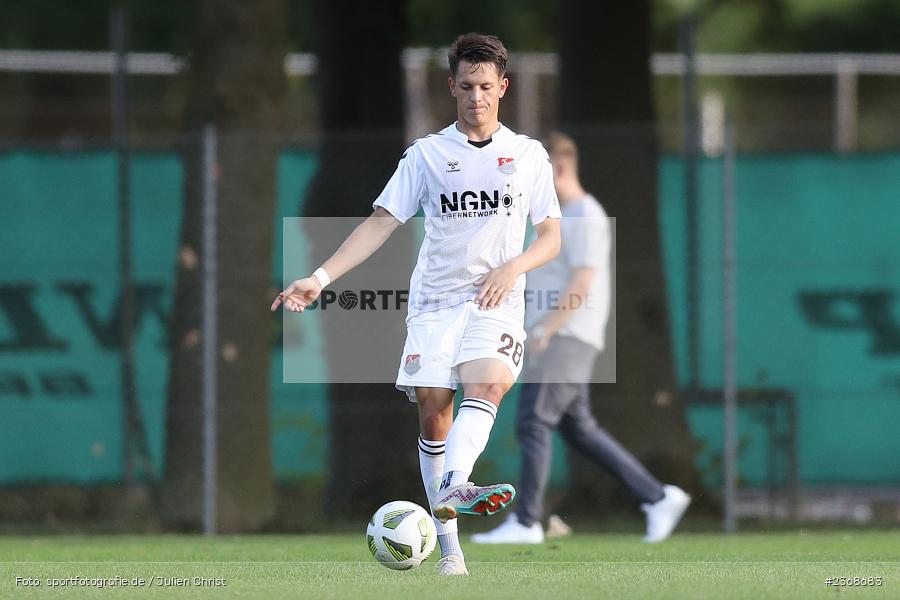 Lukas Mrozek, Sachs Stadion (Nebenplatz 9), Schweinfurt, 05.07.2023, sport, action, BFV, Fussball, Landesfreundschaftsspiele, Regionalliga Bayern, Landesliga Nordwest, TSV, FTS, TSV Aubstadt, FT Schweinfurt - Bild-ID: 2368683