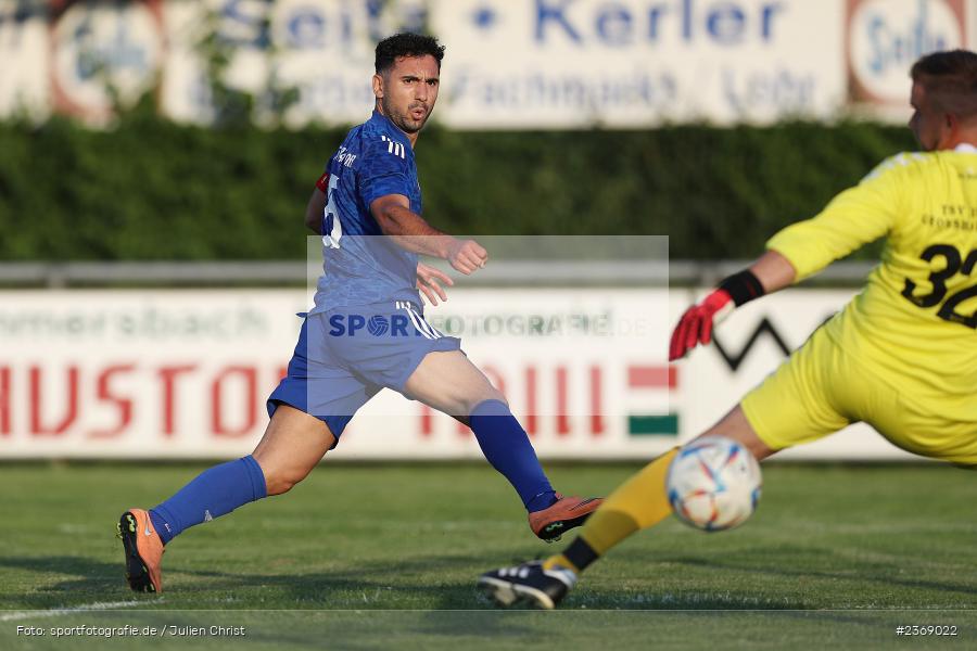 Johan Brahimi, Sportgelände, Lohr, 07.07.2023, sport, action, BFV, Fussball, Bezirksliga Unterfranken Ost, Bezirksliga Unterfranken West, TSV Großbardorf II, TSV Lohr - Bild-ID: 2369022