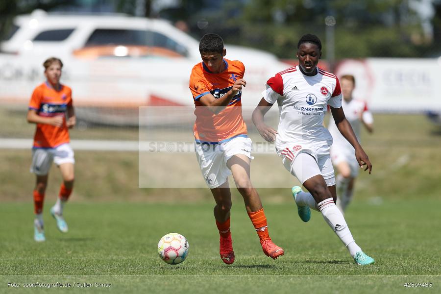 Sportgelände, Altfeld, 09.07.2023, sport, action, BFV, Fussball, Schleich-Cup, Bundesliga Süd/Südwest, B-Junioren, Landesfreundschaftsspiele, SVD, FCN, SV Darmstadt 98, 1. FC Nürnberg - Bild-ID: 2369483 Sportgelände, Altfeld, 09.07.2023, sport, action, BFV, Fussball, Schleich-Cup, Bundesliga Süd/Südwest, B-Junioren, Landesfreundschaftsspiele, SVD, FCN, SV Darmstadt 98, 1. FC Nürnberg - Bild-ID: 2369483