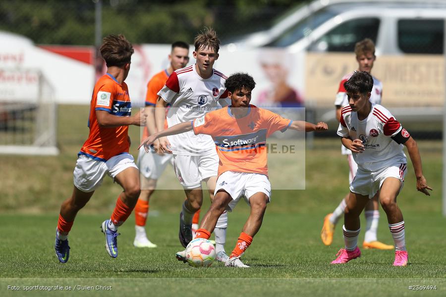 Sportgelände, Altfeld, 09.07.2023, sport, action, BFV, Fussball, Schleich-Cup, Bundesliga Süd/Südwest, B-Junioren, Landesfreundschaftsspiele, SVD, FCN, SV Darmstadt 98, 1. FC Nürnberg - Bild-ID: 2369494 Sportgelände, Altfeld, 09.07.2023, sport, action, BFV, Fussball, Schleich-Cup, Bundesliga Süd/Südwest, B-Junioren, Landesfreundschaftsspiele, SVD, FCN, SV Darmstadt 98, 1. FC Nürnberg - Bild-ID: 2369494