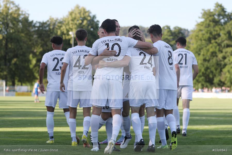 Sebastian Fries, Sportgelände, Karlburg, 14.07.2023, sport, action, BFV, Fussball, 3. Runde, Toto-Pokal, Bayernliga Nord, Landesliga Nord, WFV, TSV, Würzburger FV 04, TSV Karlburg - Bild-ID: 2369842