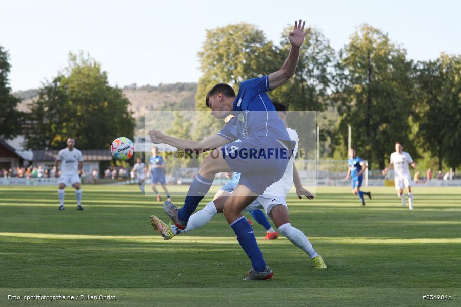 Nils Kuß, Sportgelände, Karlburg, 14.07.2023, sport, action, BFV, Fussball, 3. Runde, Toto-Pokal, Bayernliga Nord, Landesliga Nord, WFV, TSV, Würzburger FV 04, TSV Karlburg - Bild-ID: 2369846