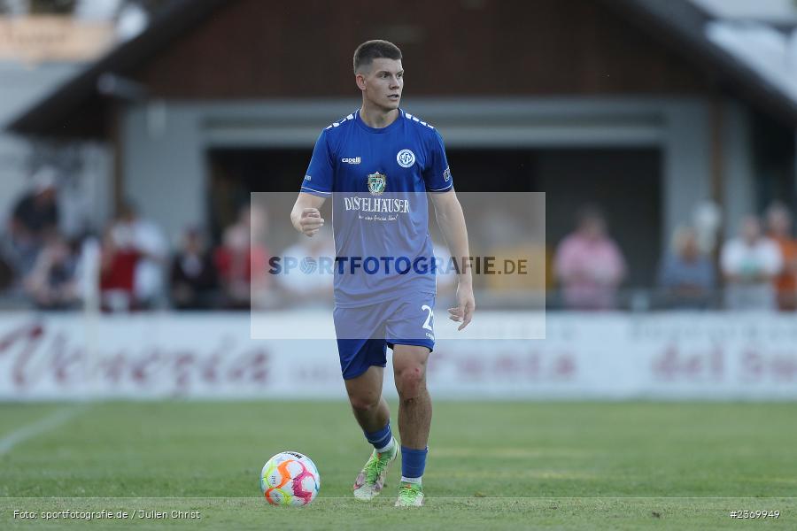 Fabio Gobbo, Sportgelände, Karlburg, 14.07.2023, sport, action, BFV, Fussball, 3. Runde, Toto-Pokal, Bayernliga Nord, Landesliga Nord, WFV, TSV, Würzburger FV 04, TSV Karlburg - Bild-ID: 2369949