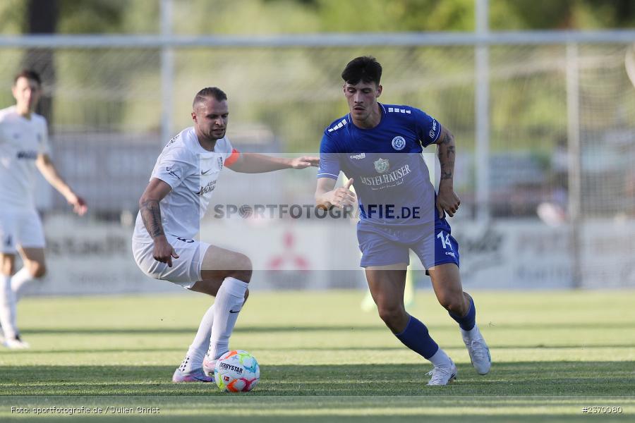 Moritz Gündling, Sportgelände, Karlburg, 14.07.2023, sport, action, BFV, Fussball, 3. Runde, Toto-Pokal, Bayernliga Nord, Landesliga Nord, WFV, TSV, Würzburger FV 04, TSV Karlburg - Bild-ID: 2370080