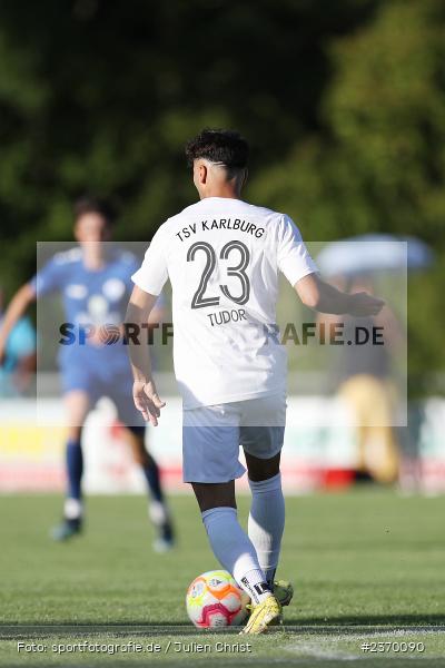 Fabio Tudor, Sportgelände, Karlburg, 14.07.2023, sport, action, BFV, Fussball, 3. Runde, Toto-Pokal, Bayernliga Nord, Landesliga Nord, WFV, TSV, Würzburger FV 04, TSV Karlburg - Bild-ID: 2370090