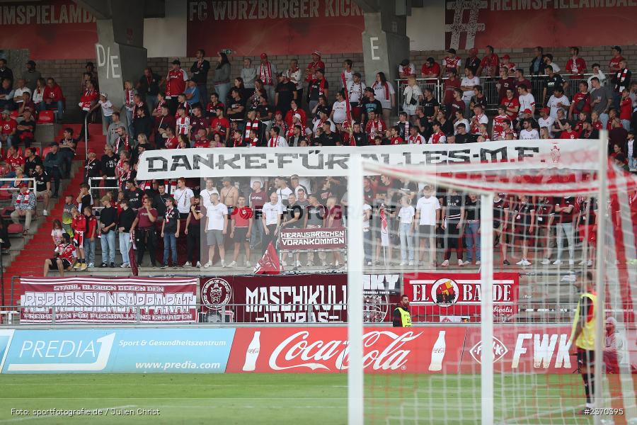 Spruchband, AKON Arena, Würzburg, 21.07.2023, sport, action, BFV, Fussball, Saison 2023/2024, Regionalliga Bayern, FCM, FWK, FC Memmingen, FC Würzburger Kickers - Bild-ID: 2370395