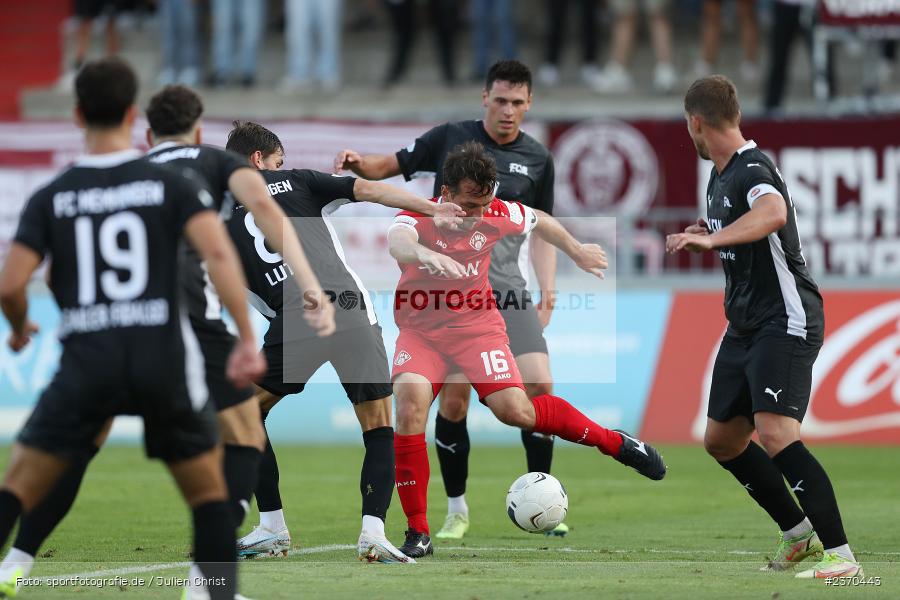 Peter Kurzweg, AKON Arena, Würzburg, 21.07.2023, sport, action, BFV, Fussball, Saison 2023/2024, Regionalliga Bayern, FCM, FWK, FC Memmingen, FC Würzburger Kickers - Bild-ID: 2370443