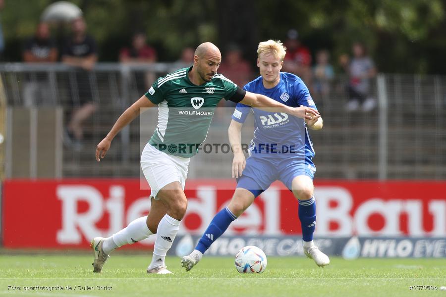 Adam Jabiri, Sachs-Stadion, Schweinfurt, 22.07.2023, sport, action, BFV, Fussball, Saison 2023/2024, Regionalliga Bayern, SVA, FCS, SV Viktoria Aschaffenburg, 1. FC Schweinfurt 1905 - Bild-ID: 2370586