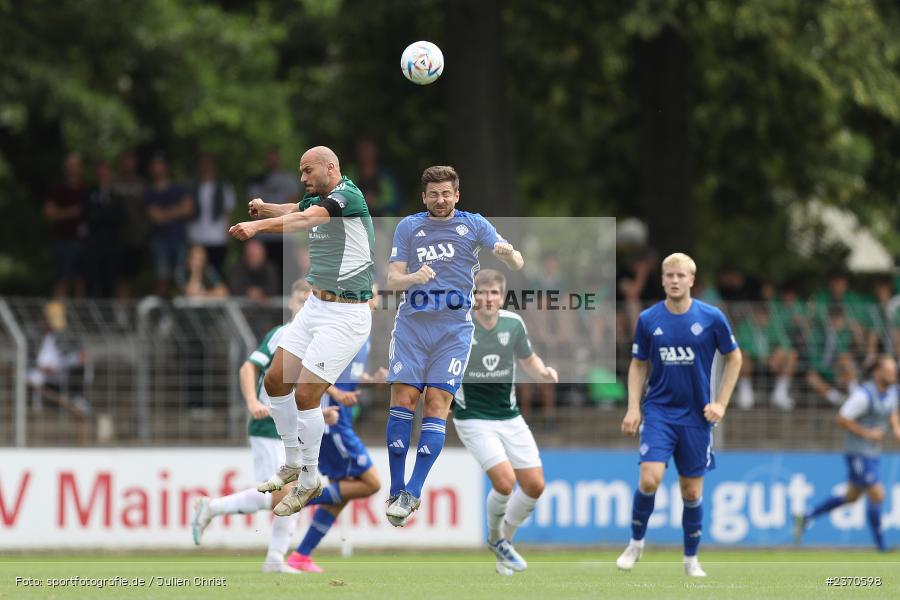 Adam Jabiri, Sachs-Stadion, Schweinfurt, 22.07.2023, sport, action, BFV, Fussball, Saison 2023/2024, Regionalliga Bayern, SVA, FCS, SV Viktoria Aschaffenburg, 1. FC Schweinfurt 1905 - Bild-ID: 2370598