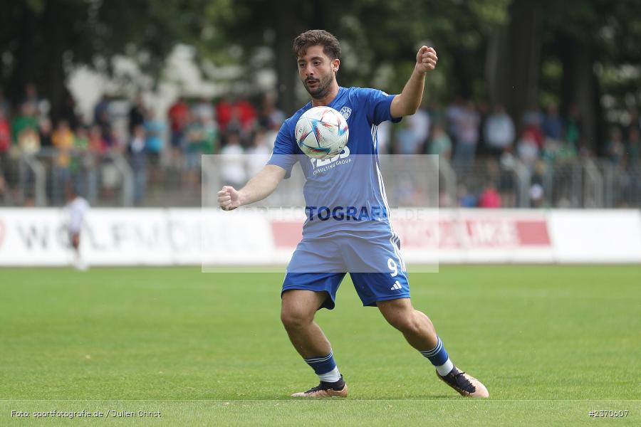 Clay Verkaj, Sachs-Stadion, Schweinfurt, 22.07.2023, sport, action, BFV, Fussball, Saison 2023/2024, Regionalliga Bayern, SVA, FCS, SV Viktoria Aschaffenburg, 1. FC Schweinfurt 1905 - Bild-ID: 2370607