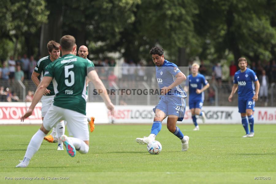 Hamza Boutakhrit, Sachs-Stadion, Schweinfurt, 22.07.2023, sport, action, BFV, Fussball, Saison 2023/2024, Regionalliga Bayern, SVA, FCS, SV Viktoria Aschaffenburg, 1. FC Schweinfurt 1905 - Bild-ID: 2370612