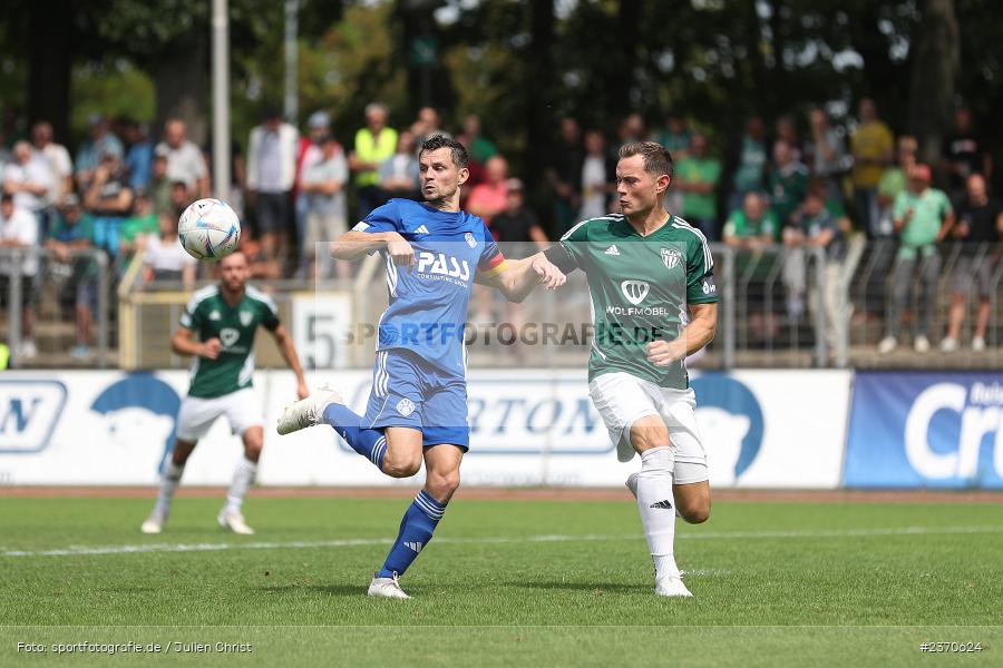 Daniel Cheron, Sachs-Stadion, Schweinfurt, 22.07.2023, sport, action, BFV, Fussball, Saison 2023/2024, Regionalliga Bayern, SVA, FCS, SV Viktoria Aschaffenburg, 1. FC Schweinfurt 1905 - Bild-ID: 2370624