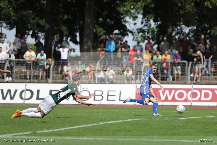 Niklas Meyer, Sachs-Stadion, Schweinfurt, 22.07.2023, sport, action, BFV, Fussball, Saison 2023/2024, Regionalliga Bayern, SVA, FCS, SV Viktoria Aschaffenburg, 1. FC Schweinfurt 1905 - Bild-ID: 2370660