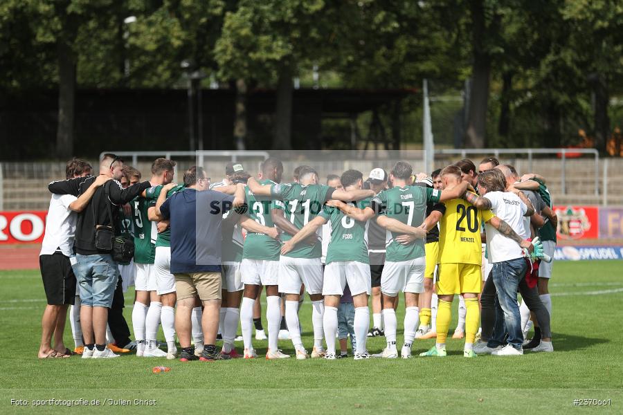 Mannschaftskreis, Sachs-Stadion, Schweinfurt, 22.07.2023, sport, action, BFV, Fussball, Saison 2023/2024, Regionalliga Bayern, SVA, FCS, SV Viktoria Aschaffenburg, 1. FC Schweinfurt 1905 - Bild-ID: 2370661