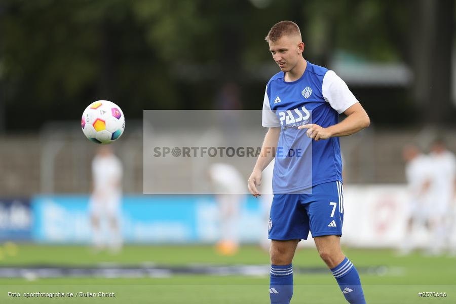 Gianluca Schäfer, Sachs-Stadion, Schweinfurt, 22.07.2023, sport, action, BFV, Fussball, Saison 2023/2024, Regionalliga Bayern, SVA, FCS, SV Viktoria Aschaffenburg, 1. FC Schweinfurt 1905 - Bild-ID: 2370666