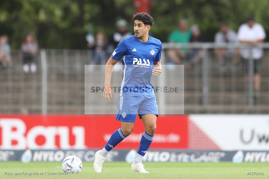 Hamza Boutakhrit, Sachs-Stadion, Schweinfurt, 22.07.2023, sport, action, BFV, Fussball, Saison 2023/2024, Regionalliga Bayern, SVA, FCS, SV Viktoria Aschaffenburg, 1. FC Schweinfurt 1905 - Bild-ID: 2370692