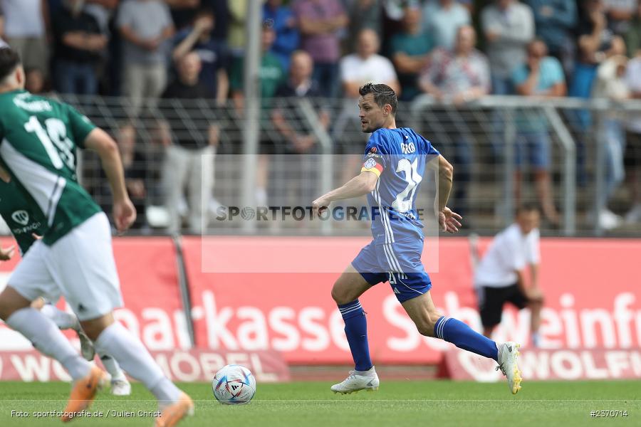 Daniel Cheron, Sachs-Stadion, Schweinfurt, 22.07.2023, sport, action, BFV, Fussball, Saison 2023/2024, Regionalliga Bayern, SVA, FCS, SV Viktoria Aschaffenburg, 1. FC Schweinfurt 1905 - Bild-ID: 2370714 Daniel Cheron, Sachs-Stadion, Schweinfurt, 22.07.2023, sport, action, BFV, Fussball, Saison 2023/2024, Regionalliga Bayern, SVA, FCS, SV Viktoria Aschaffenburg, 1. FC Schweinfurt 1905 - Bild-ID: 2370714