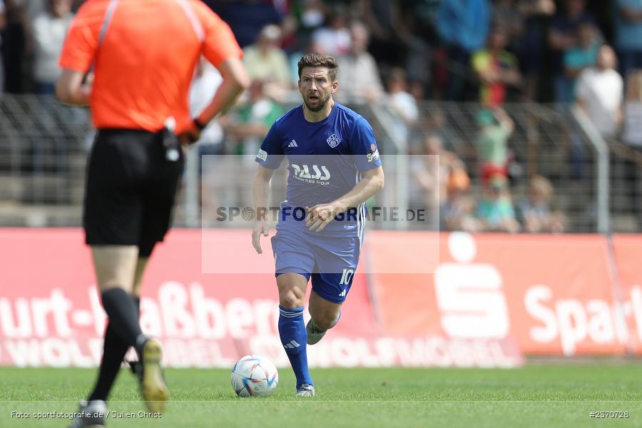 Benjamin Baier, Sachs-Stadion, Schweinfurt, 22.07.2023, sport, action, BFV, Fussball, Saison 2023/2024, Regionalliga Bayern, SVA, FCS, SV Viktoria Aschaffenburg, 1. FC Schweinfurt 1905 - Bild-ID: 2370728