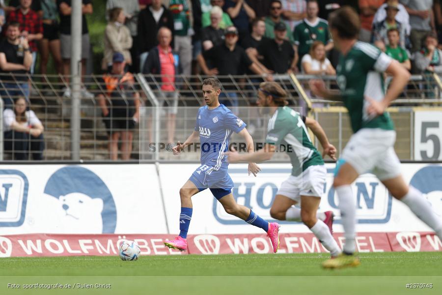 Veit Klement, Sachs-Stadion, Schweinfurt, 22.07.2023, sport, action, BFV, Fussball, Saison 2023/2024, Regionalliga Bayern, SVA, FCS, SV Viktoria Aschaffenburg, 1. FC Schweinfurt 1905 - Bild-ID: 2370743