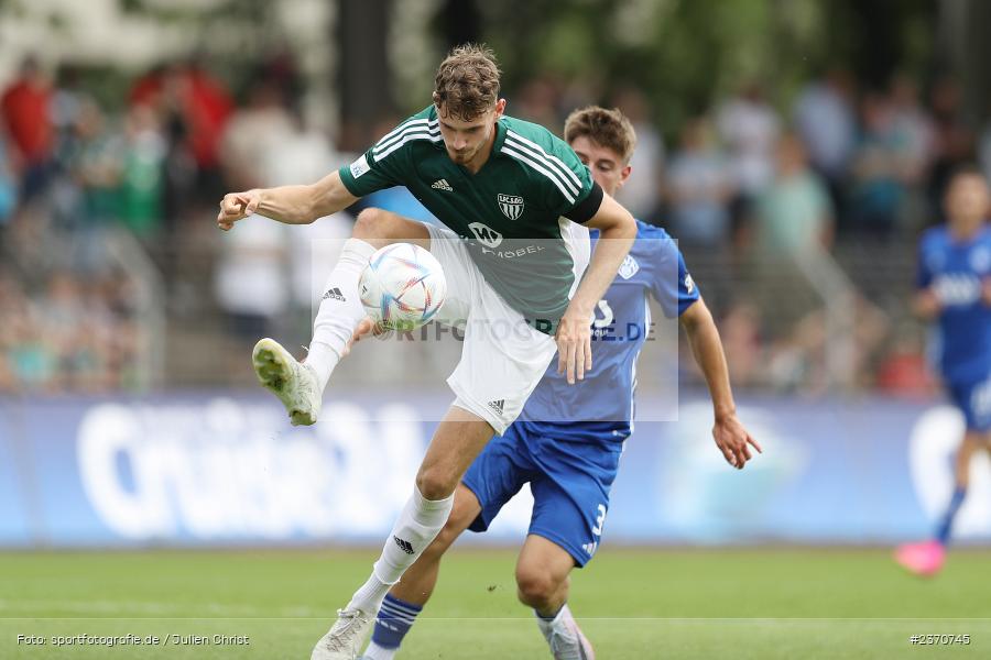 Luca Trslic, Sachs-Stadion, Schweinfurt, 22.07.2023, sport, action, BFV, Fussball, Saison 2023/2024, Regionalliga Bayern, SVA, FCS, SV Viktoria Aschaffenburg, 1. FC Schweinfurt 1905 - Bild-ID: 2370745